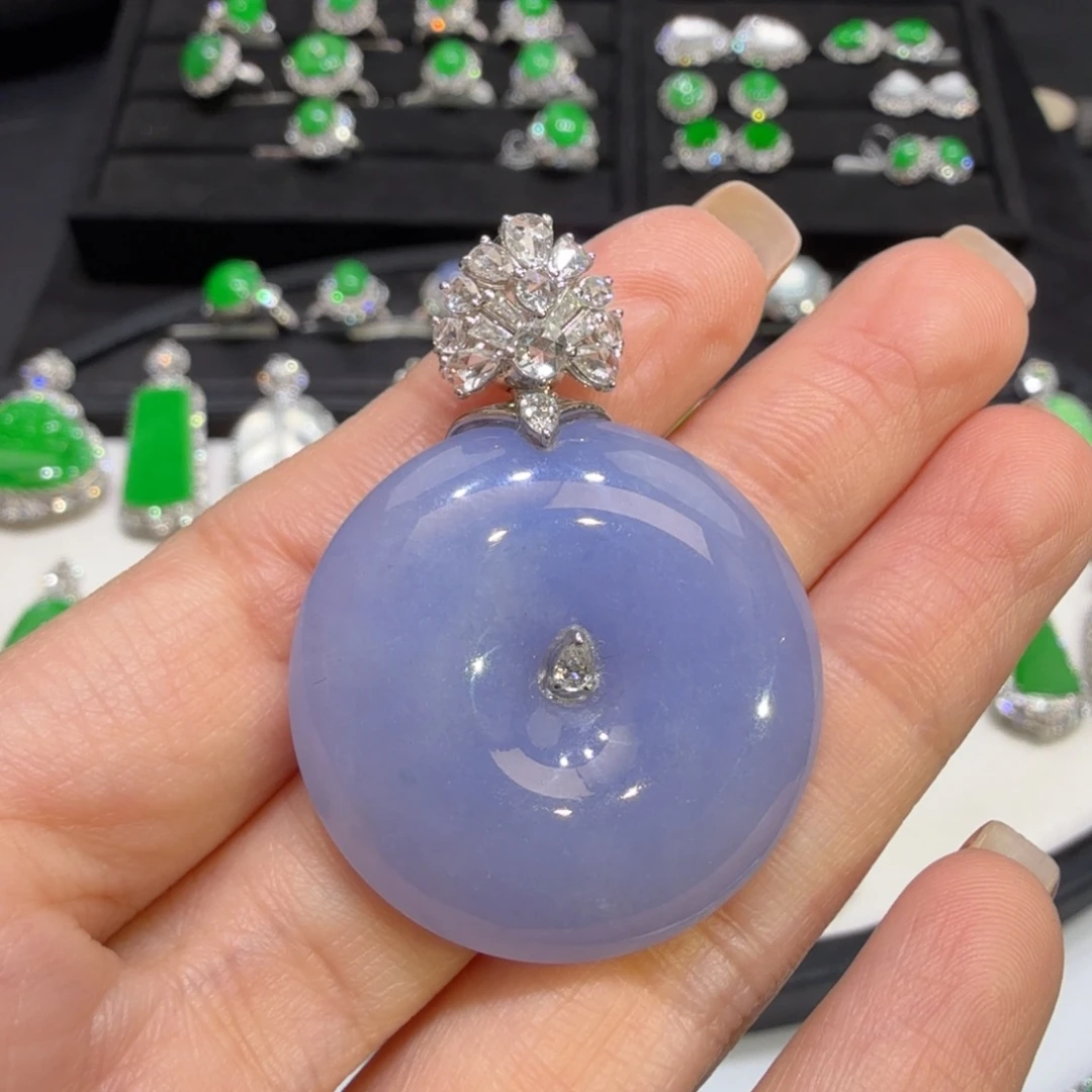 双***喜翡翠18K金镶嵌颈饰收到货48小时鉴赏期