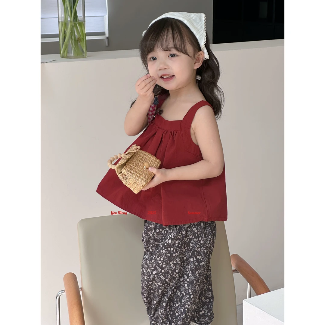 AC446~佑萌·25夏~小发夹吊带娃娃衫Y5474