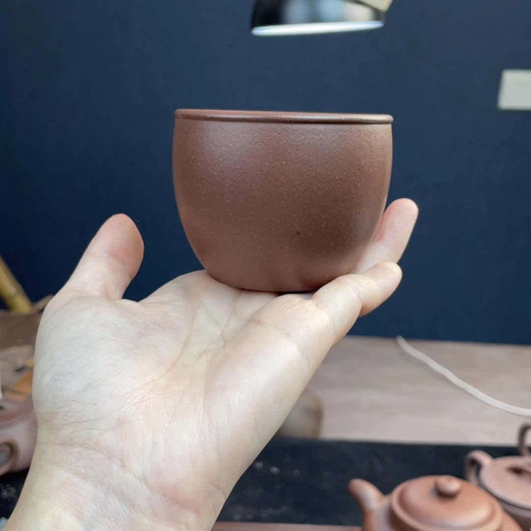 紫砂茶壶原矿主人杯紫泥150cc