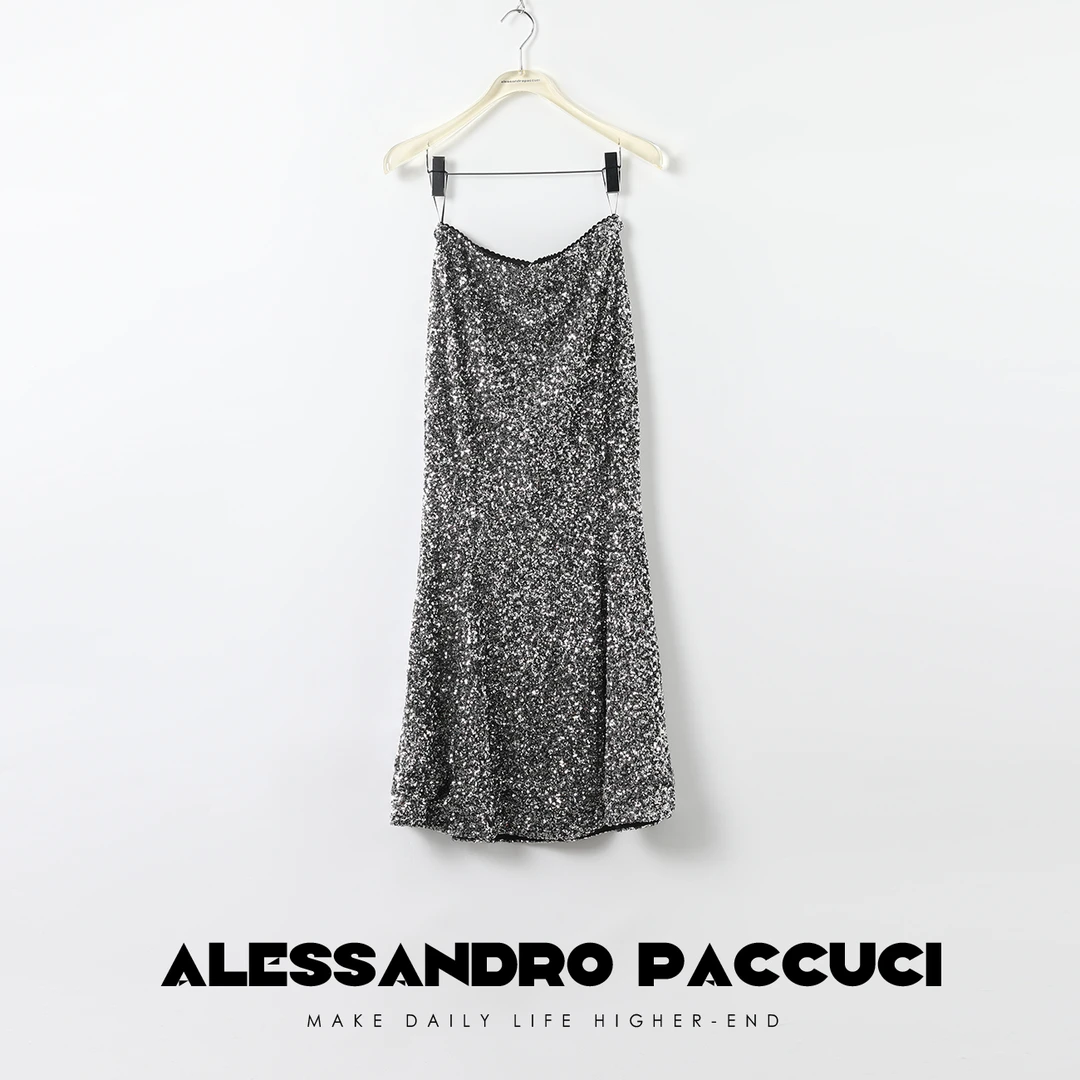 【孤品特价不退换】洛哥26413 重磅流光溢彩 轻奢鱼尾晚宴半身裙子