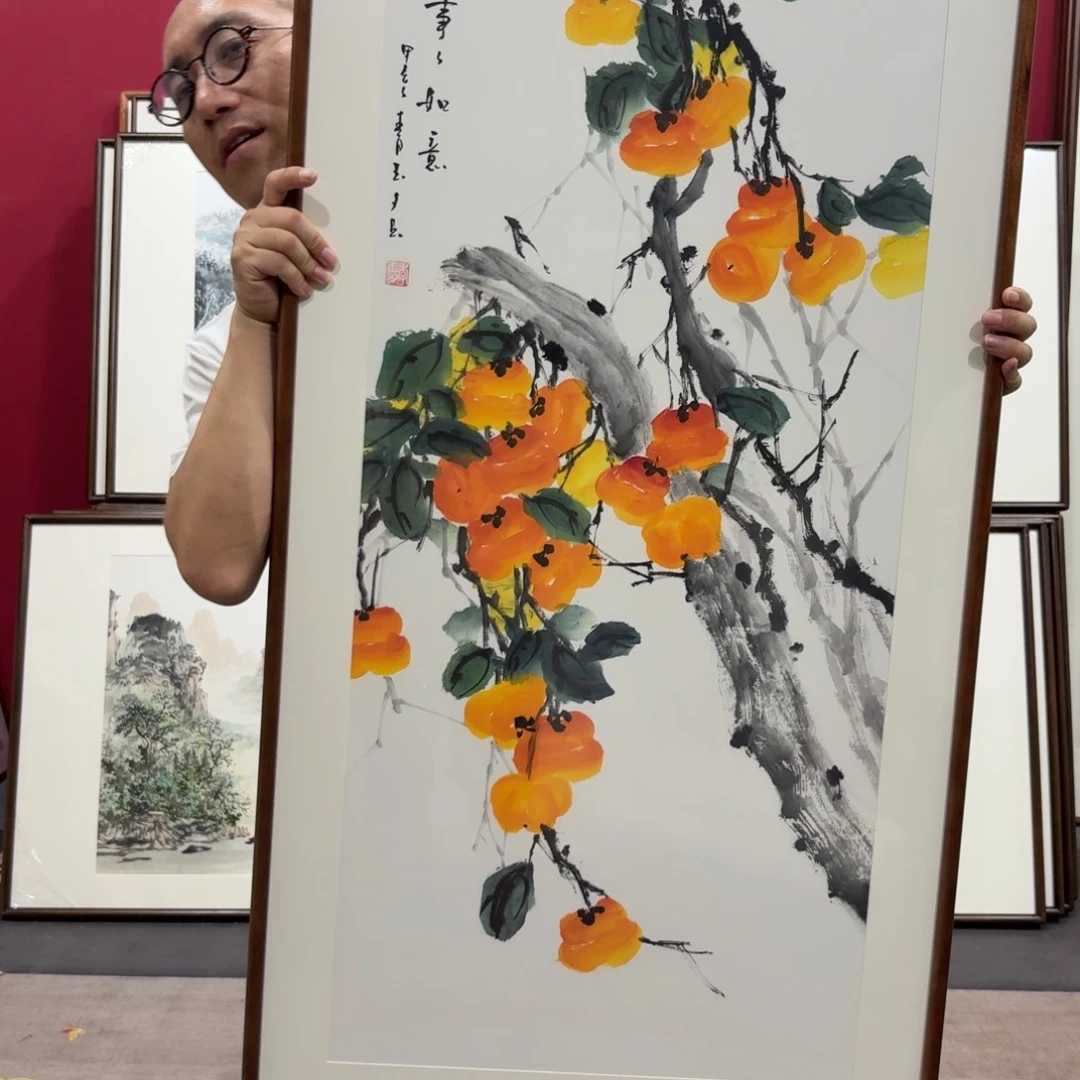 国画带框绘画120/60尺寸