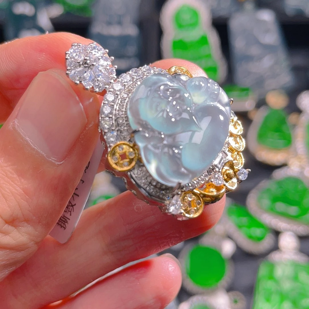 翡翠未镶嵌吊坠(不含链)