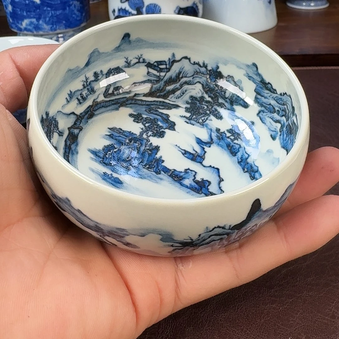 瓷片助***助当代景德镇陶瓷手绘茶具