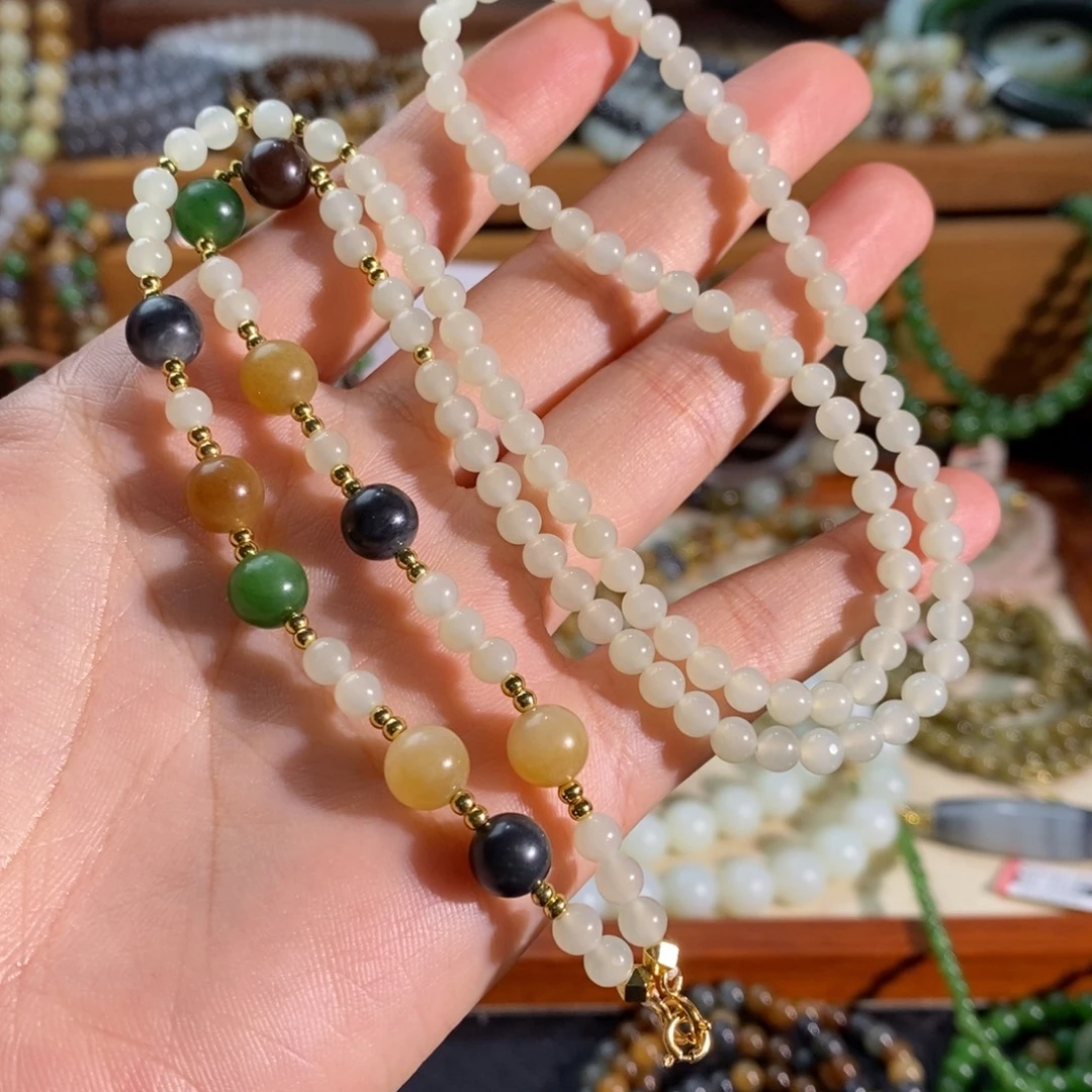 和田玉未镶嵌手链