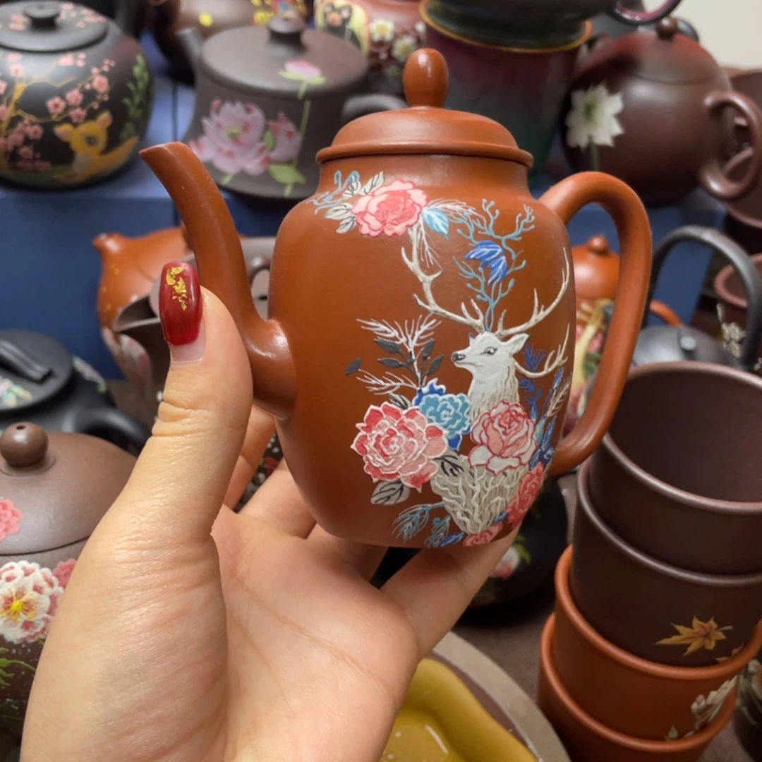 茶杯红泥紫砂主人杯200cc