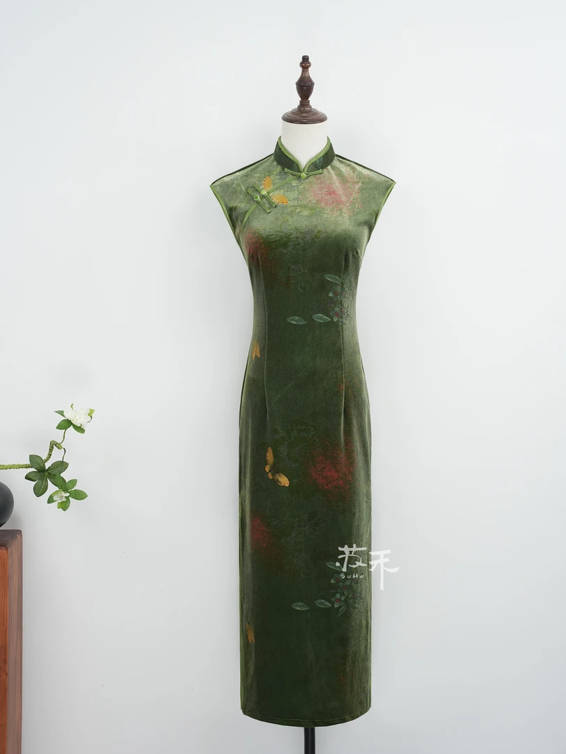[上黎]苏禾旗袍春夏新款单层改良款长度约120