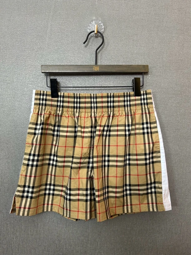 95新 BURBERRY/博柏利 Burberry格纹白边短裤95新