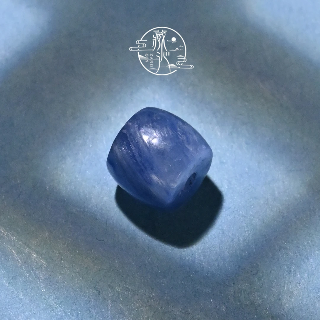 8MM蓝晶石直切桶珠文玩百香籽核尖手串DIY配饰配珠顶珠腰珠隔珠