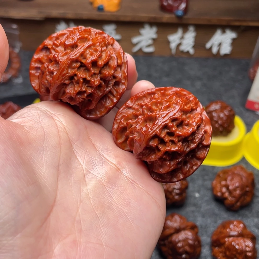 文玩核桃吊坠文玩核桃 手把件 苹果圆 44