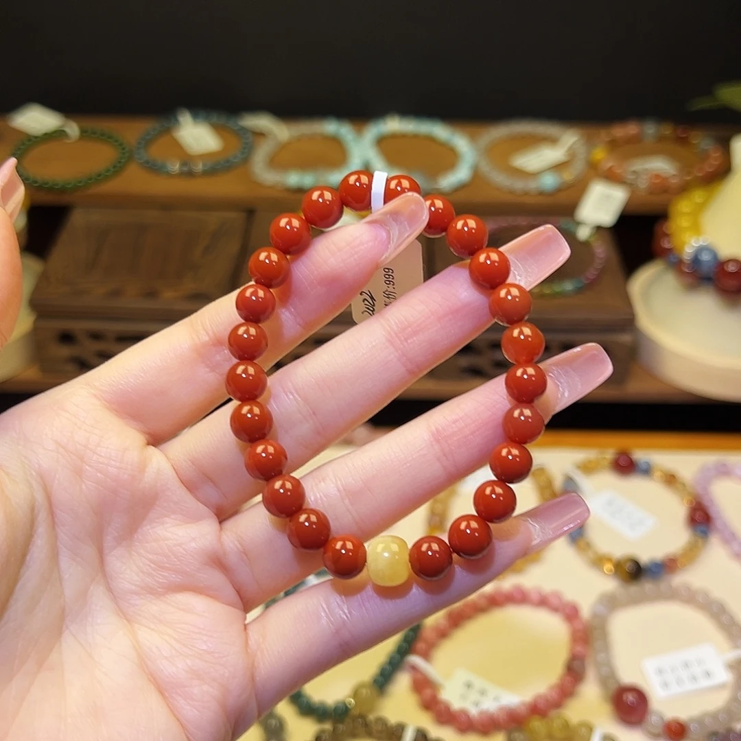 水晶手串银S925镀金镶嵌南2022