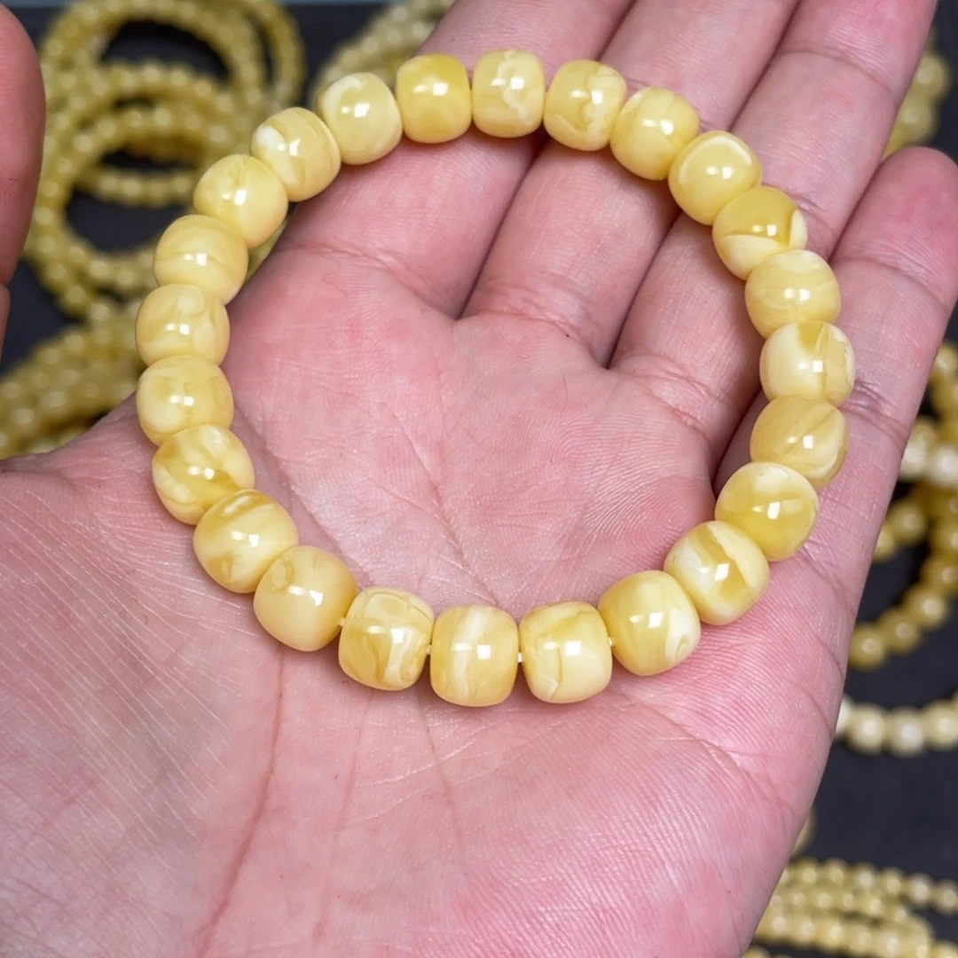 蜜蜡未镶嵌裸石蜜蜡手串9.5mm