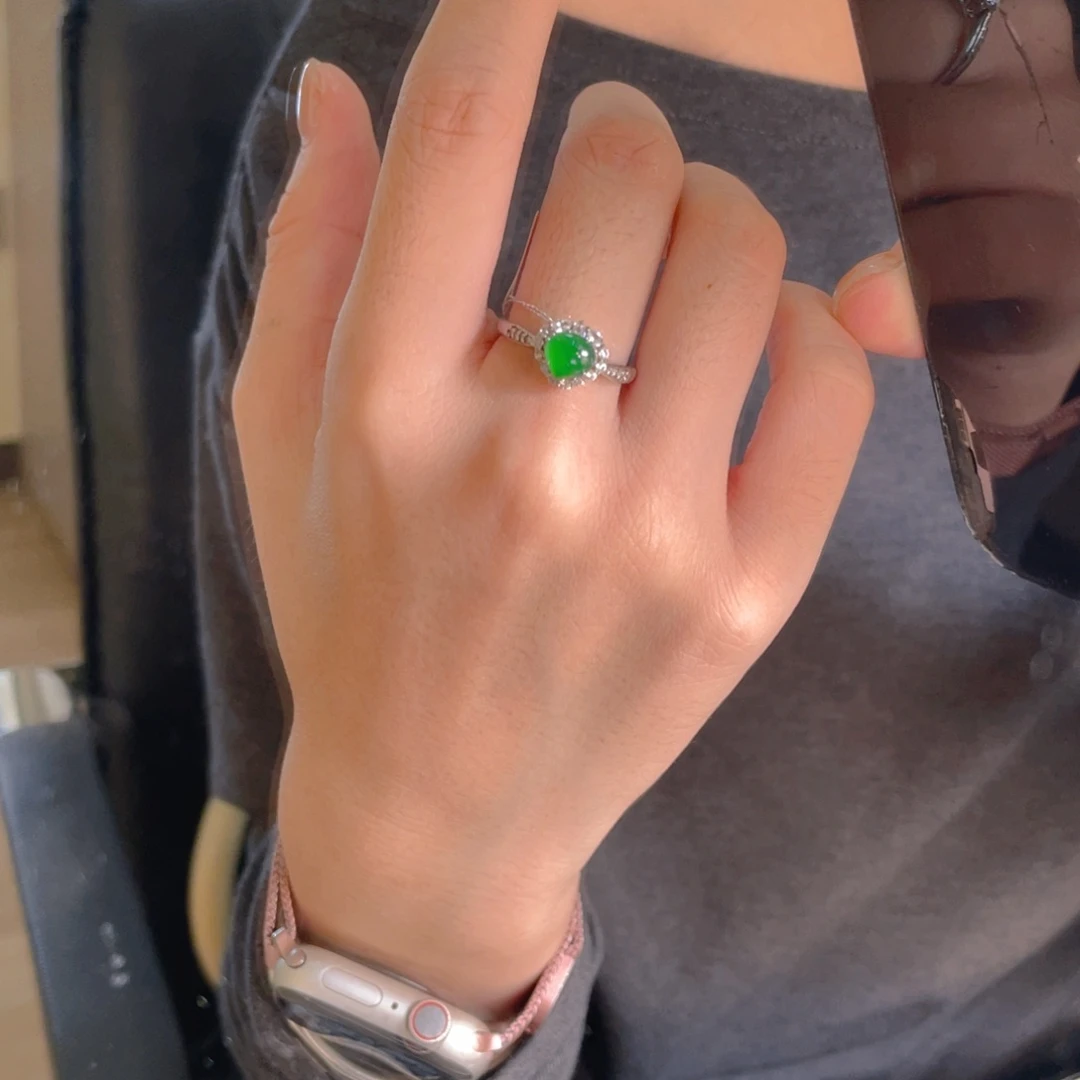 翡翠银S925镶嵌颈饰