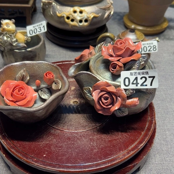 柴烧茶器，纯手工制作