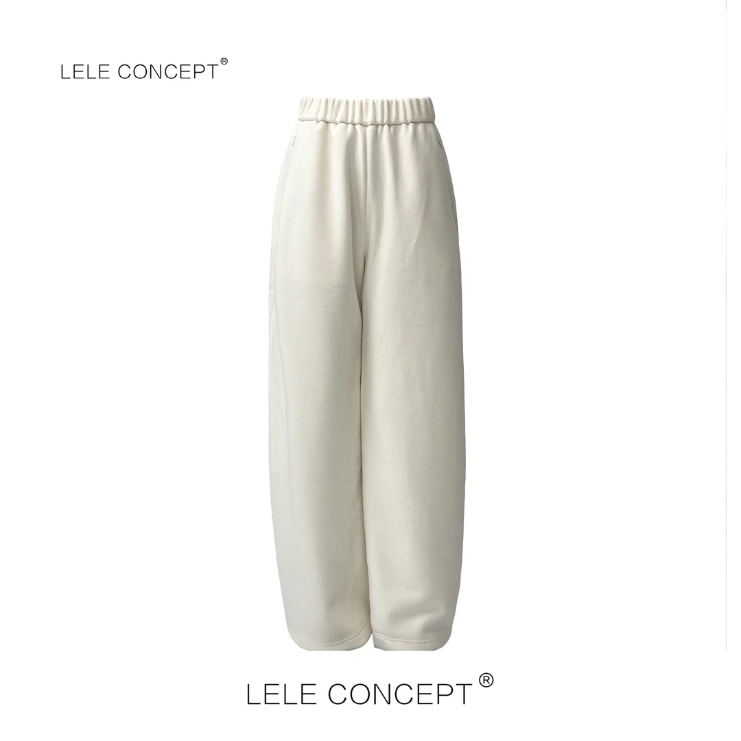 LELE CONCEPT｜【如一】松紧腰弯刀阔腿裤运动舒适简约纯色K0313