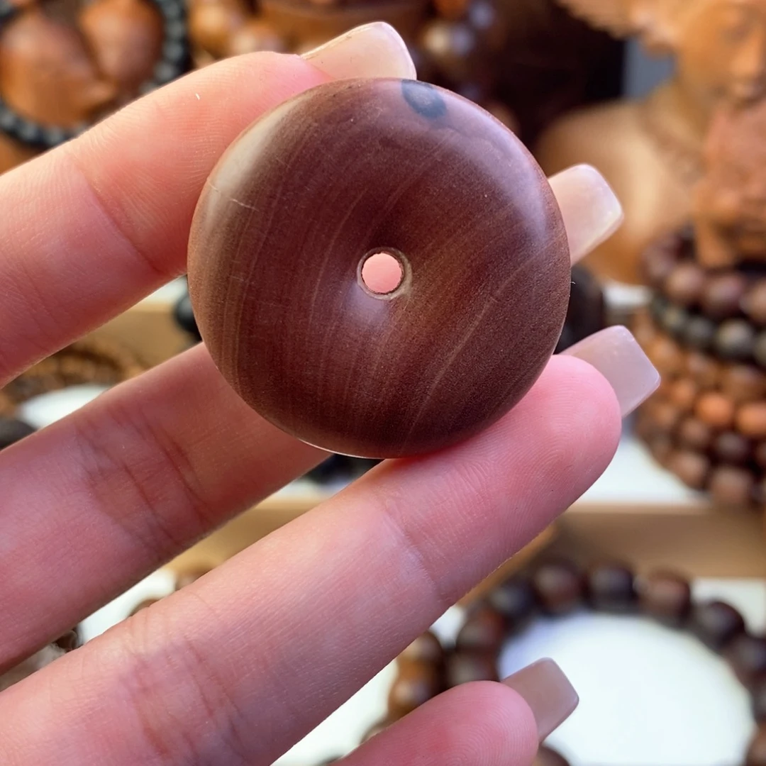 檀香木手串/手链奶香平安扣大瑕疵