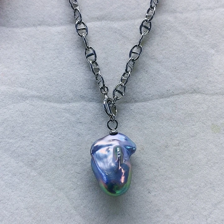 银S925镶嵌耳饰淡水珍珠