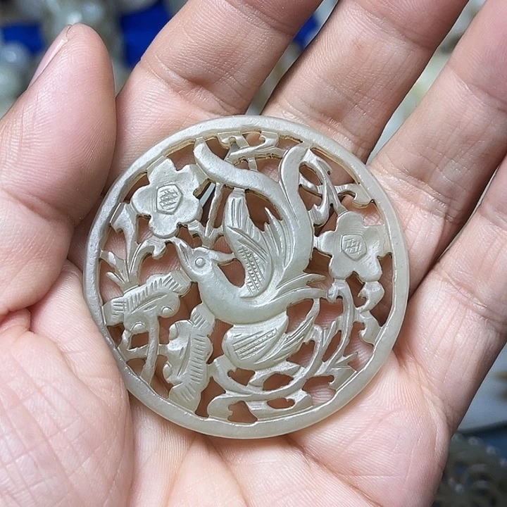 和田玉（白玉）未镶嵌颈饰金**开