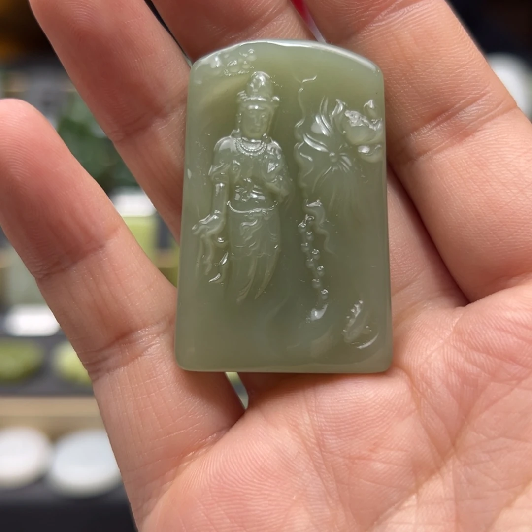 诸***昏和田玉未镶嵌挂件