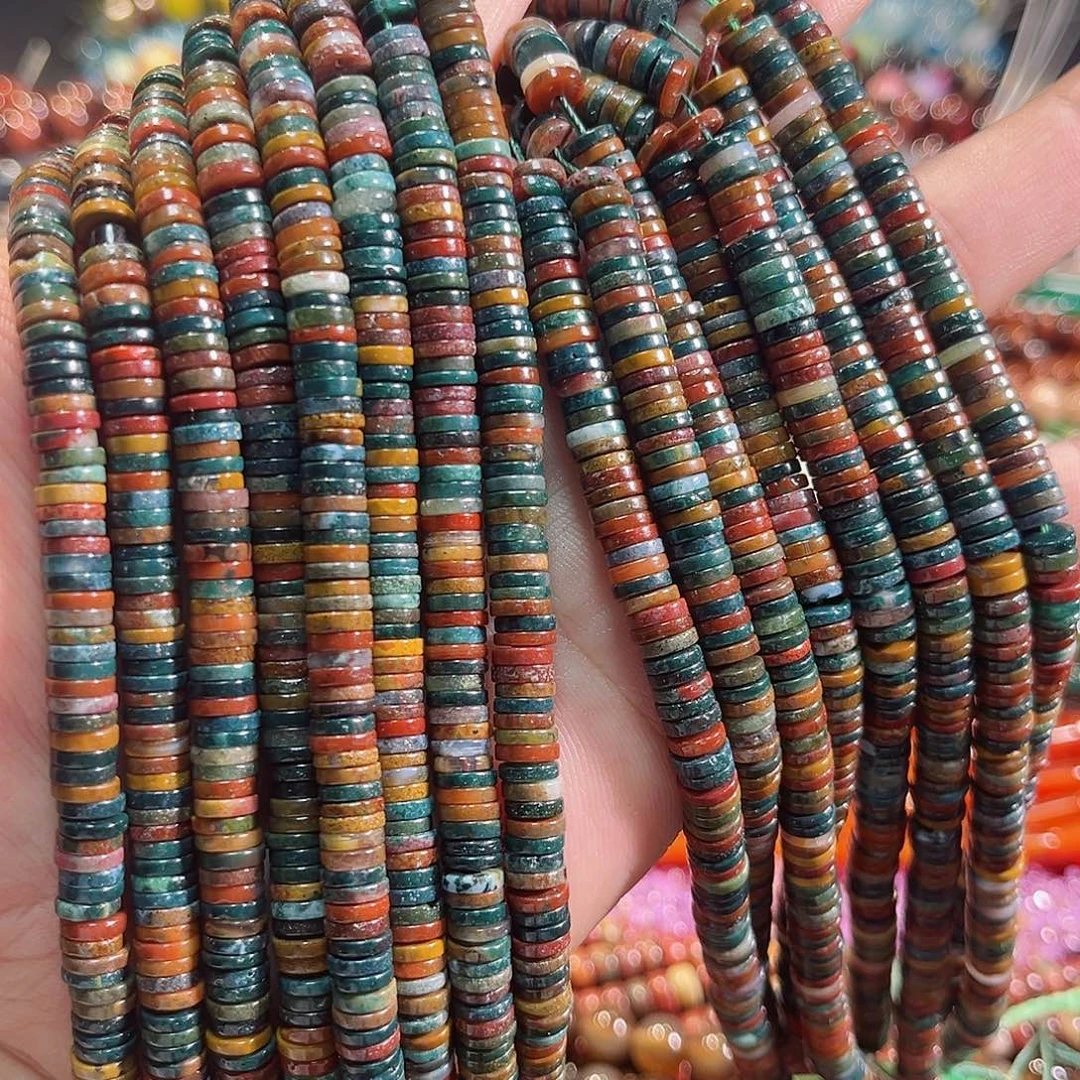 玛瑙/玉髓合金珠宝半成品海洋玛瑙隔片一条6mm