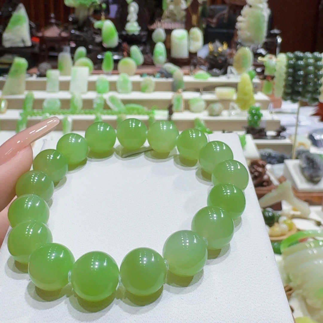 和田玉未镶嵌挂件翠青卡12