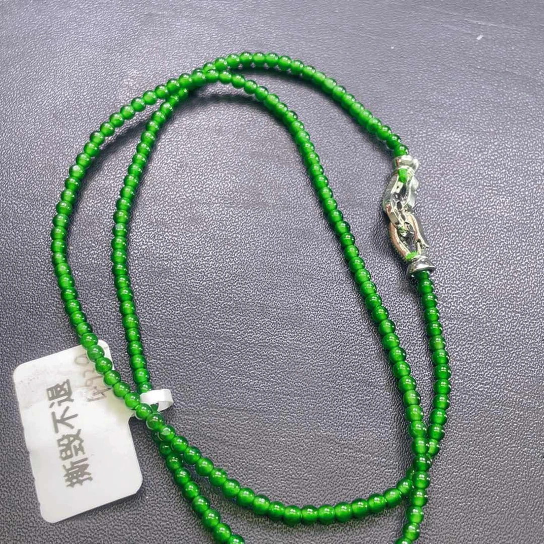 翡翠未镶嵌颈饰天然A货翡翠卡2.6（锁骨链