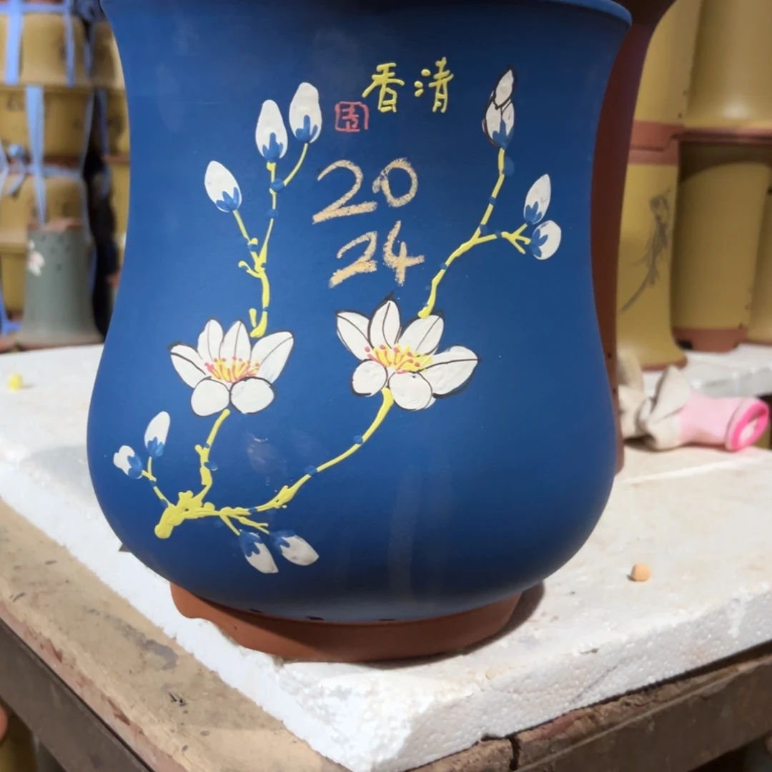 宜兴川阁紫砂花盆单个