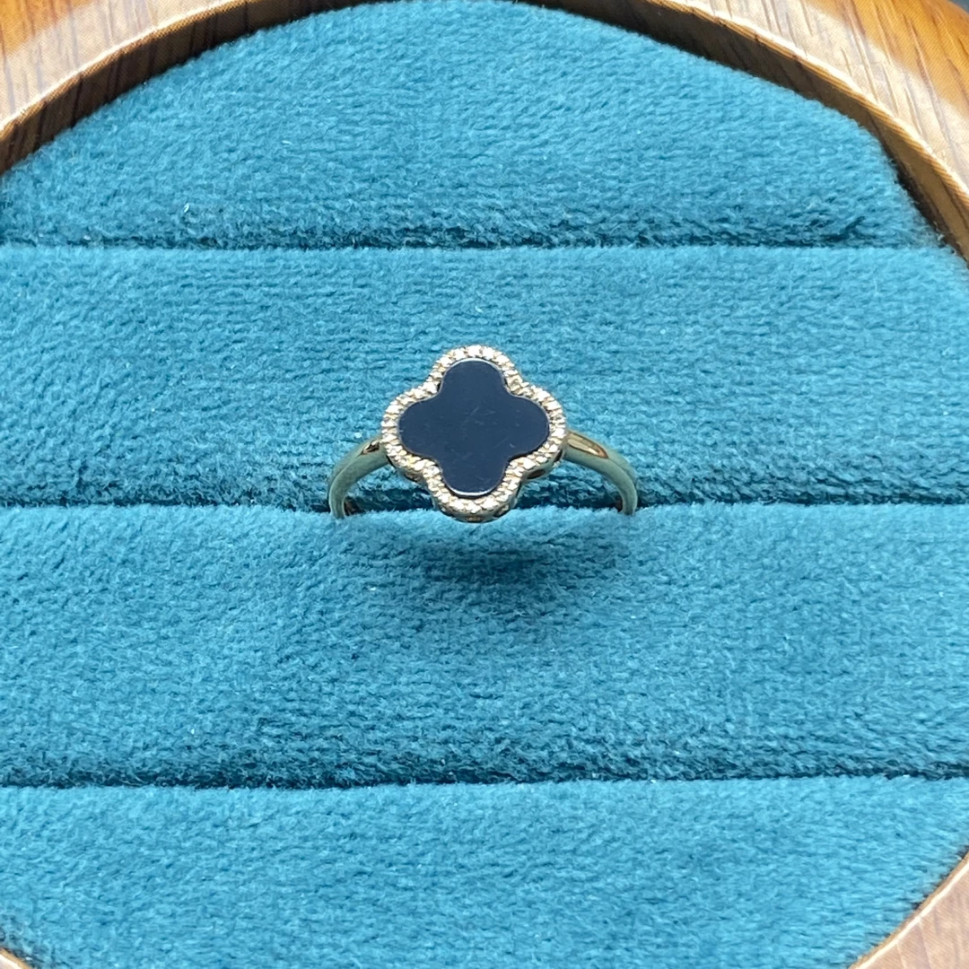 FC57天然缅甸A货18k四叶草戒指/600285/保利厦门拍卖