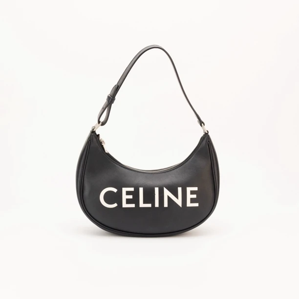 95新 Celine/思琳 CELINE赛琳黑色牛皮腋下hobo包5305