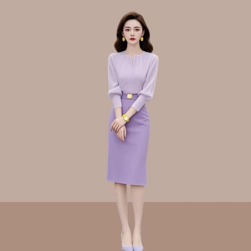 百搭衬衫女装上衣时尚套装2025年春秋新款半身裙两件套气质韩系潮