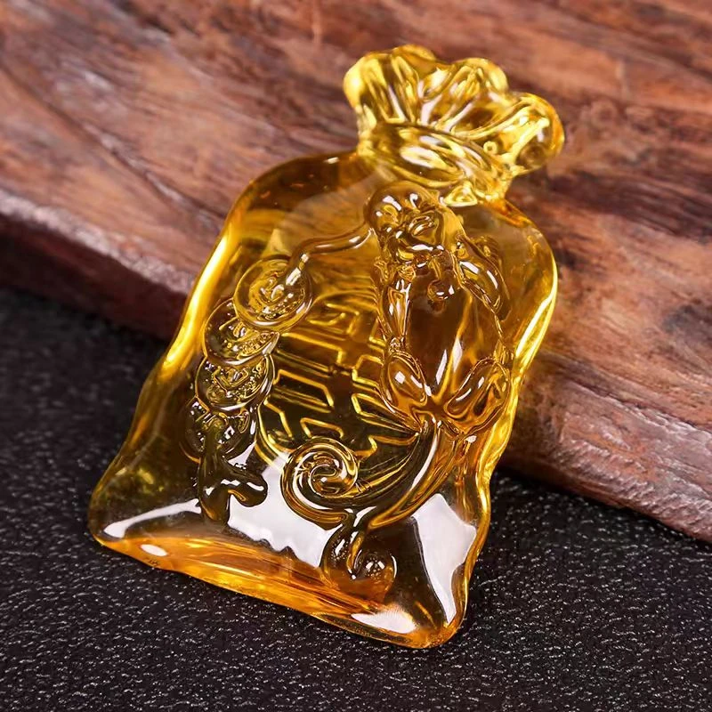 （一个装）6cm黄水晶小福袋摆件