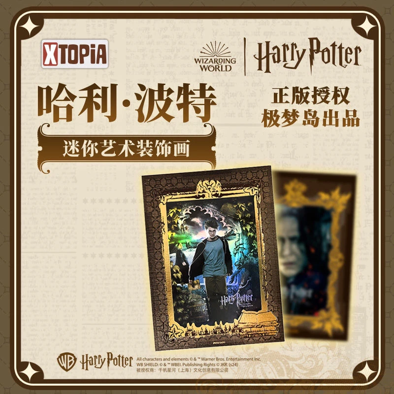 极梦岛XTOPIA 哈利波特联名迷你艺术装饰画PET炫彩镭射卡周边盲盒