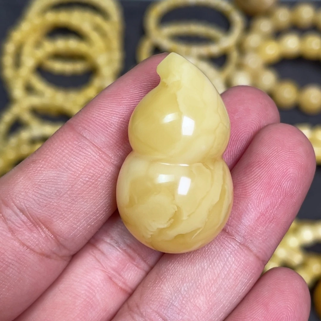 蜜蜡未镶嵌裸石蜜蜡葫芦