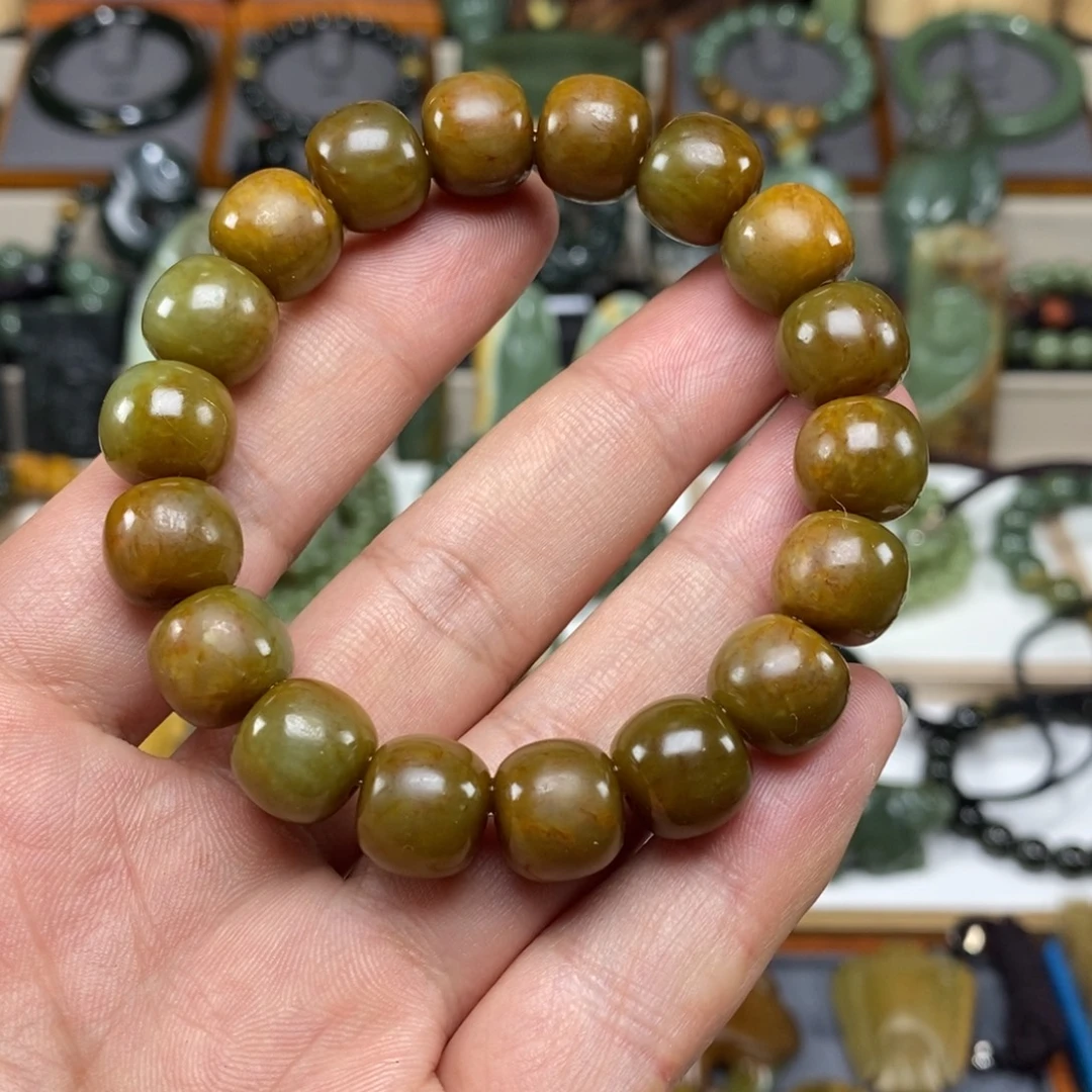 岫岩河磨玉（透闪石质玉）未镶嵌手链