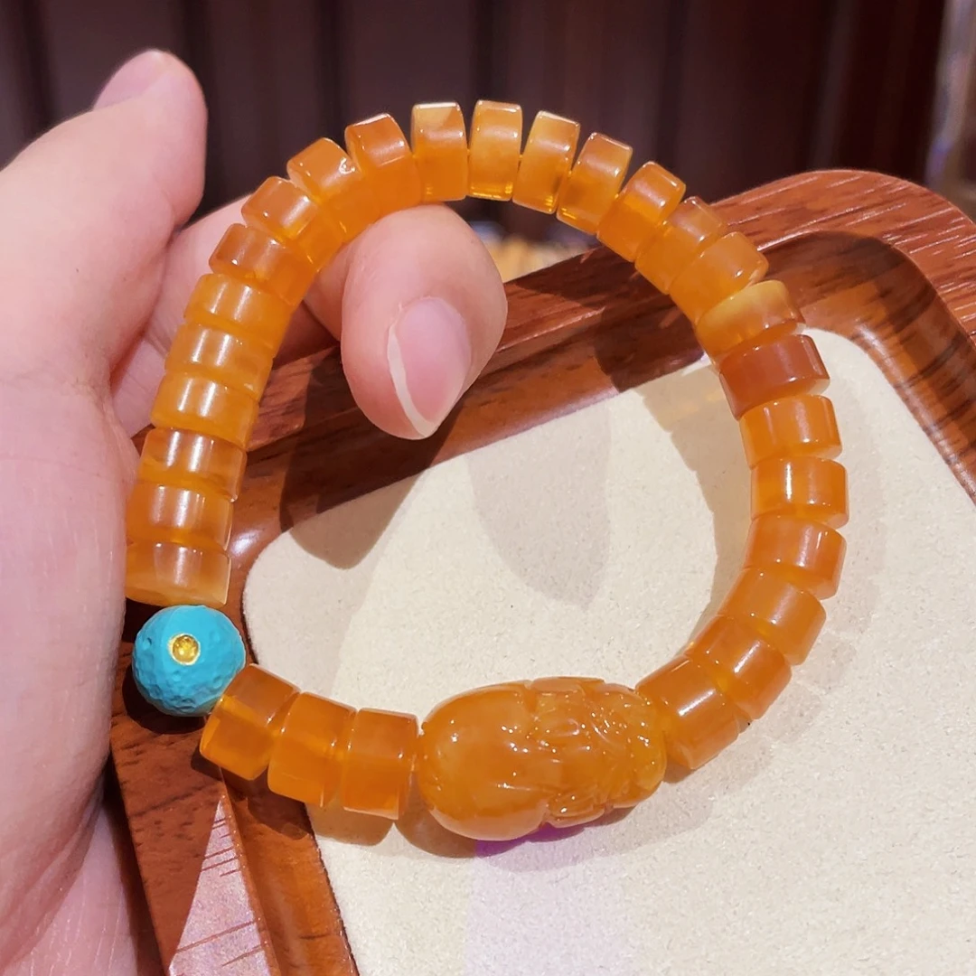 未镶嵌蜜蜡手链手串