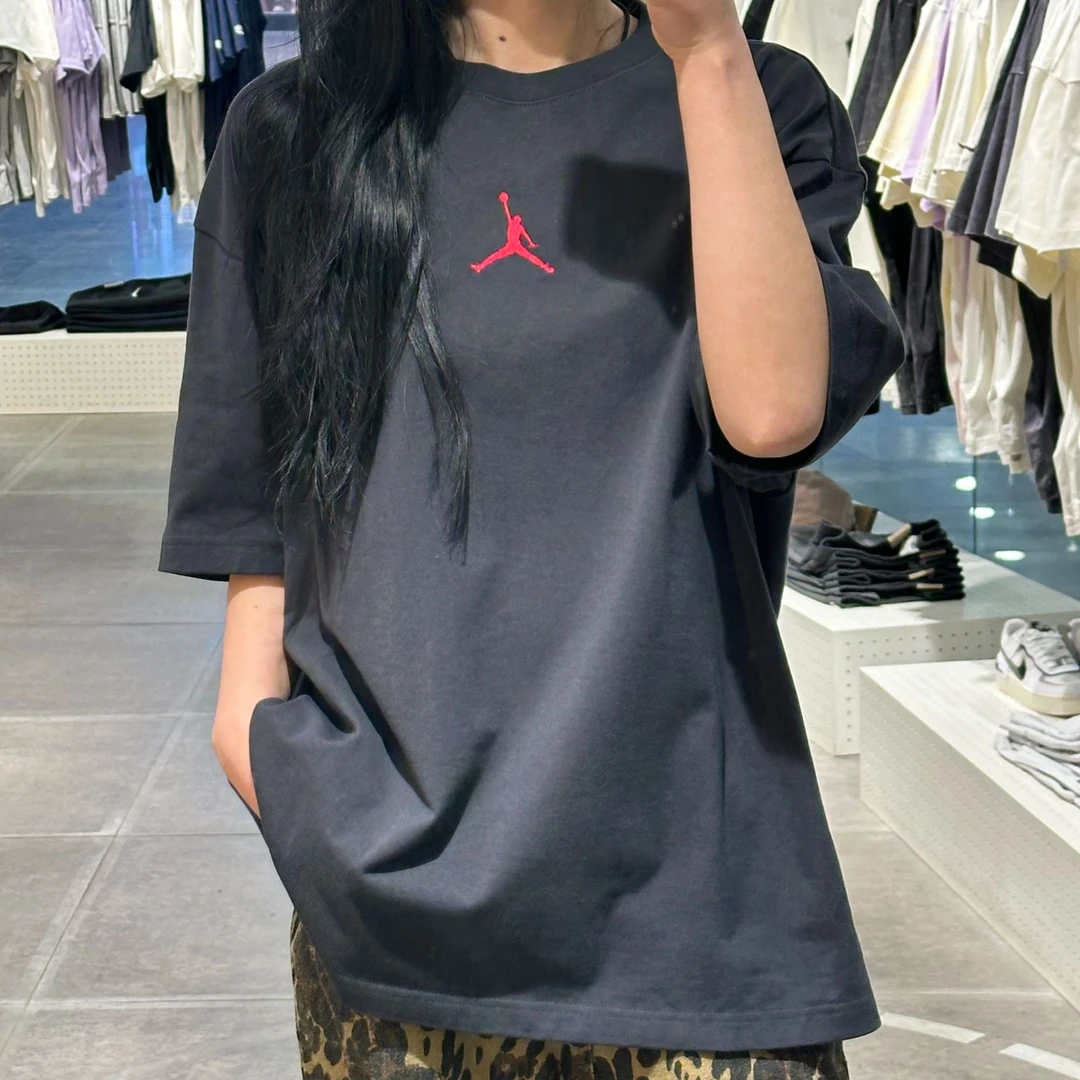 NIKE/耐克JORDAN纯棉男女同款宽松印花刺绣短袖T恤 IH0833045