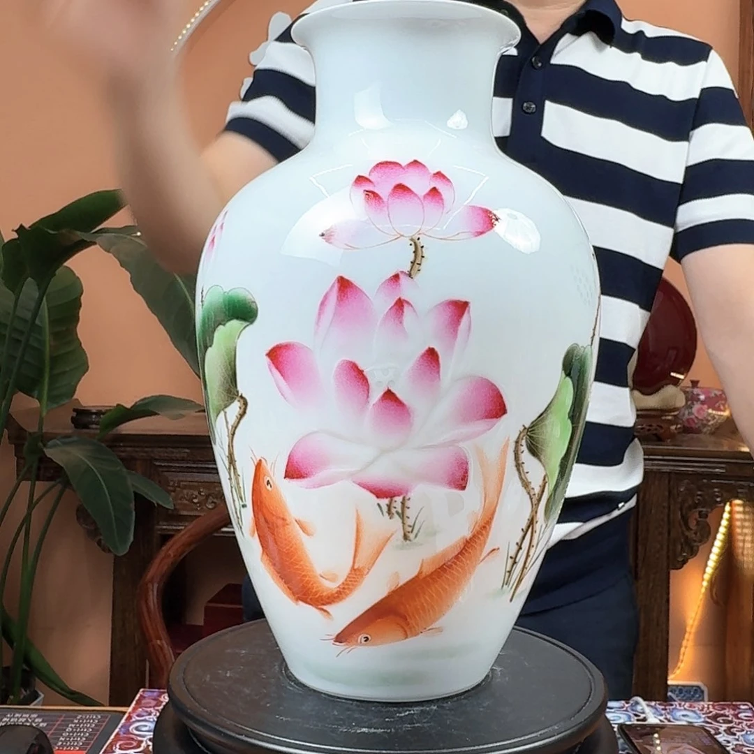 景德镇陶瓷手工手绘花瓶