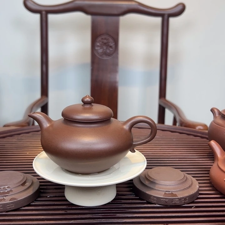 紫砂茶壶恒古黑星土