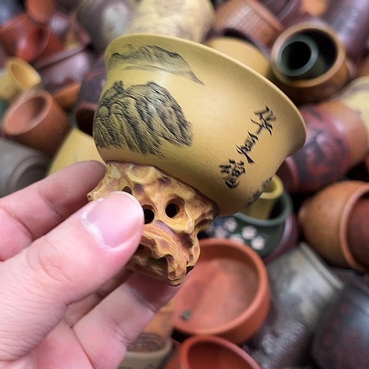 紫砂茶杯全手工紫砂主人杯