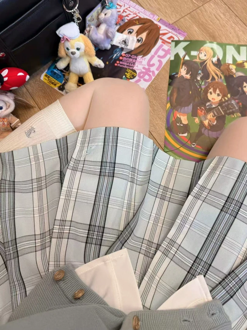 茶茶家【水泠音】原创jk裙正统日系夏秋校供感学生格裙百褶裙半身裙