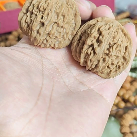把件文玩核桃42左右四座楼一对配对如图