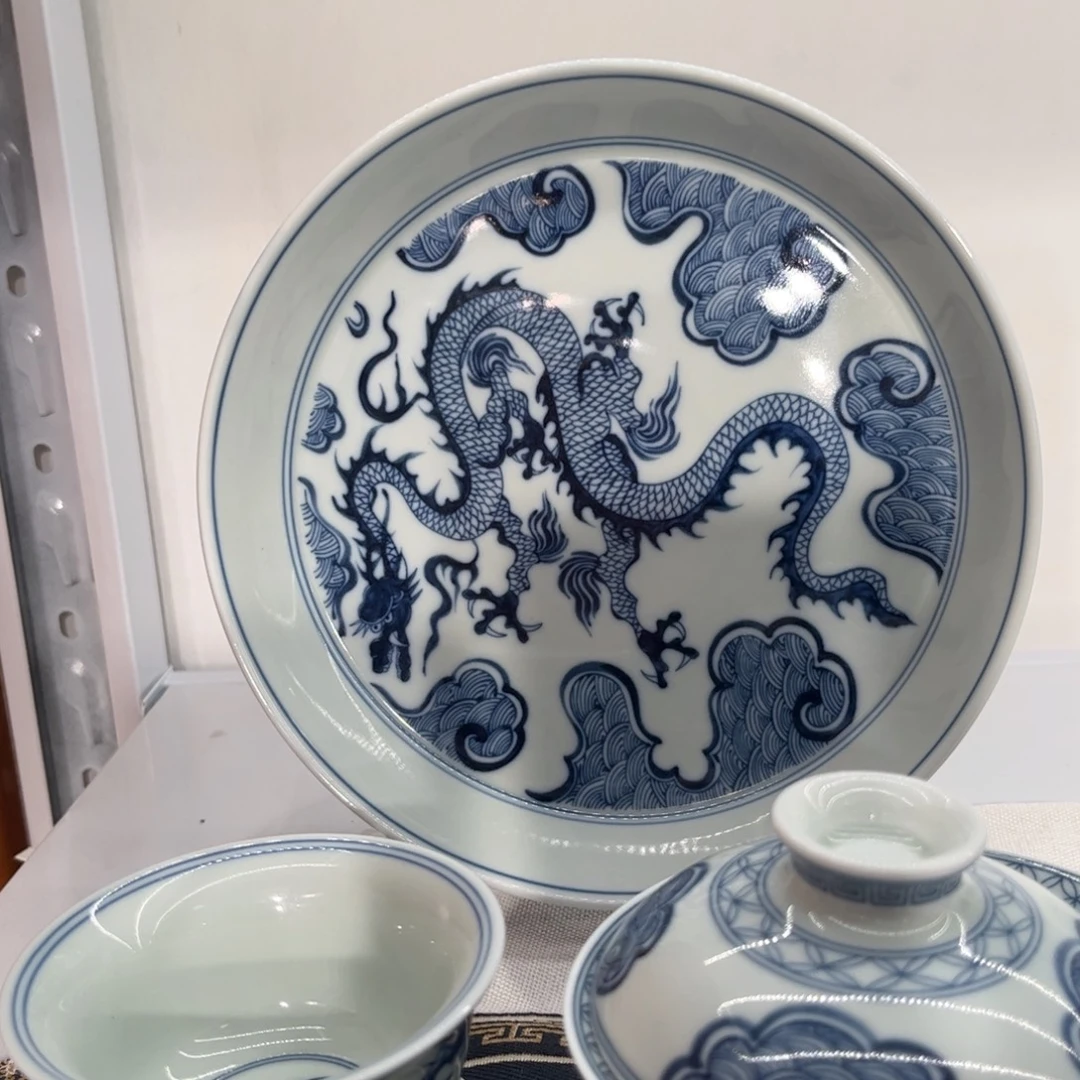 归***书壶承龙纹茶具套装家用