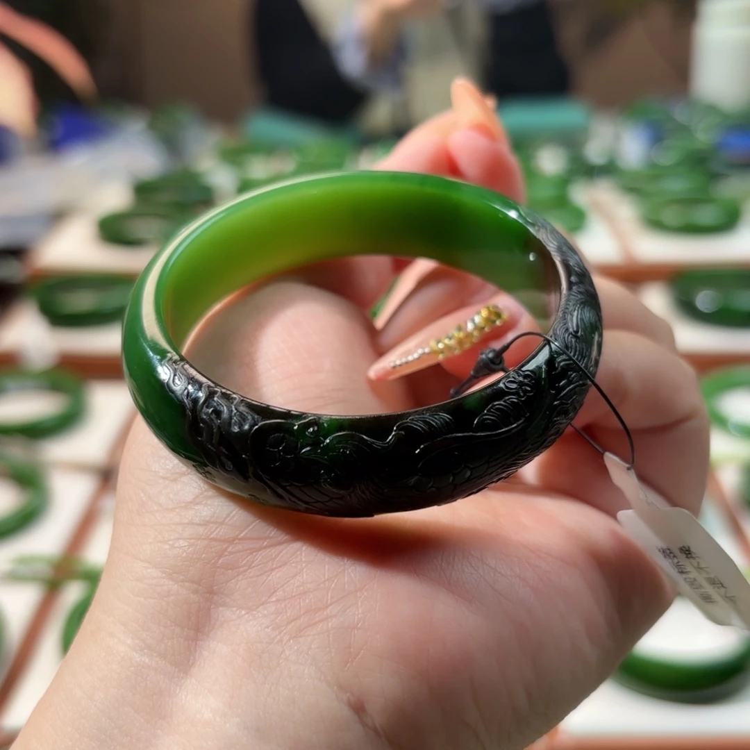未镶嵌手镯和田玉（碧玉）56-57