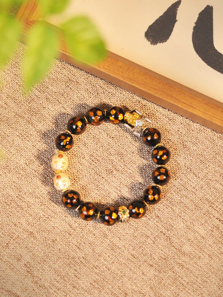 【凰世今传】古法琉璃觉沃手串108手工