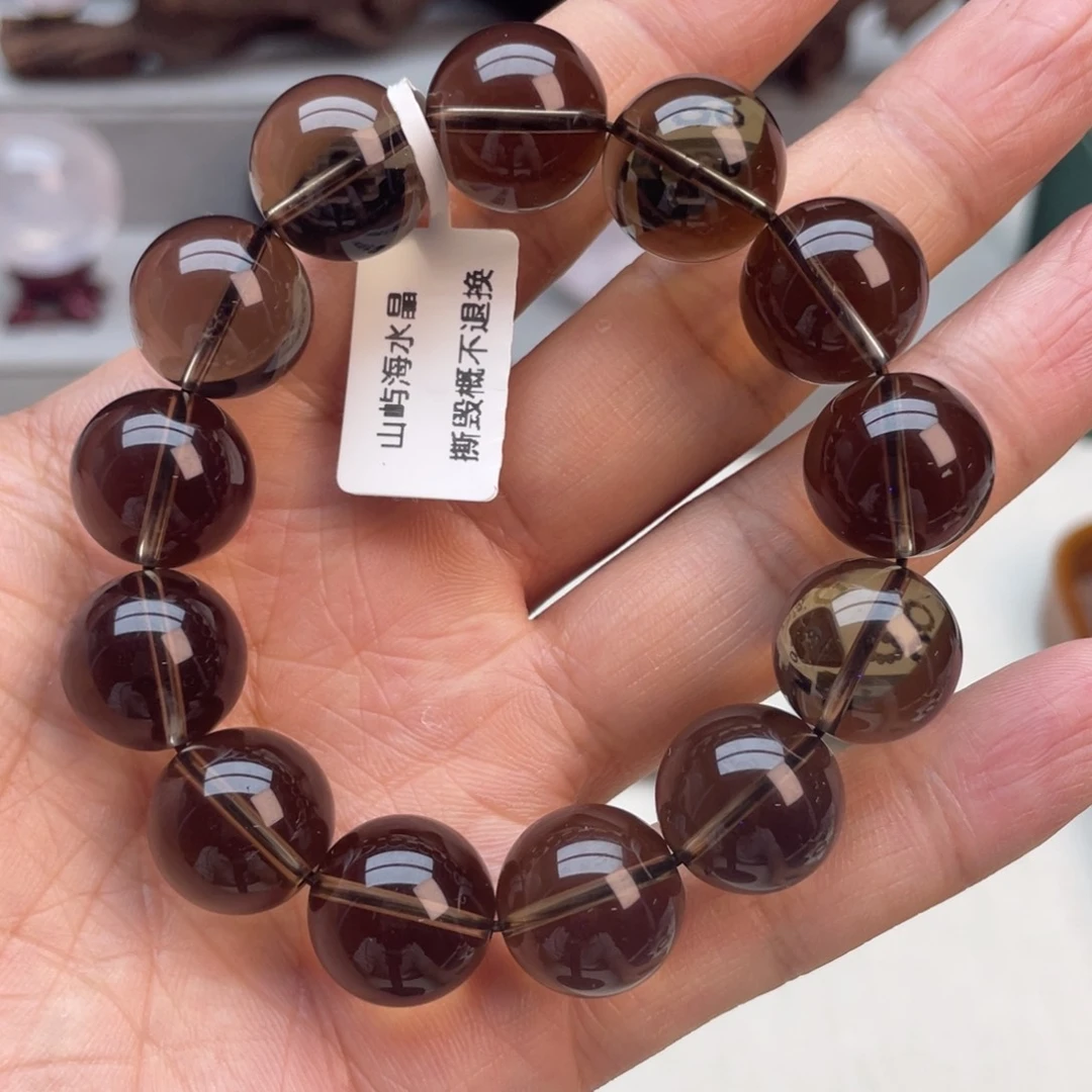 手串未镶嵌水晶天然茶水 卡16m手串