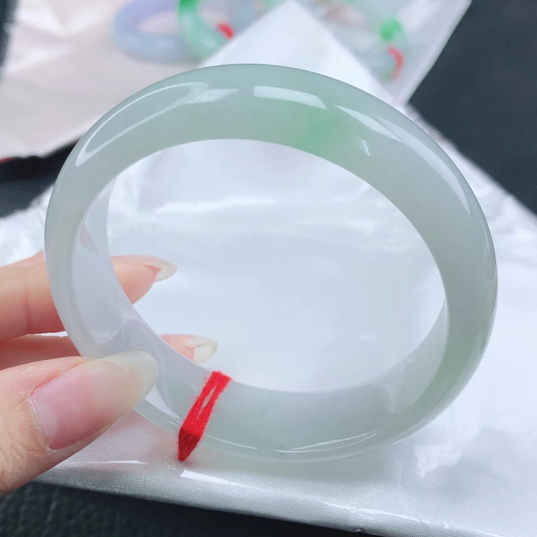 N****翡翠未镶嵌手镯缅甸59冰润轮胎