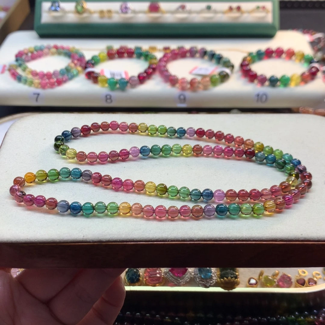 【闪购商品】碧玺手链未镶嵌碧玺5.4mm多圈