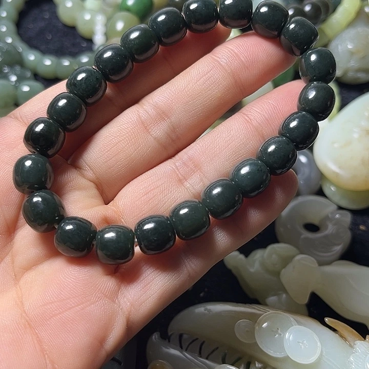 和田玉未镶嵌手串10