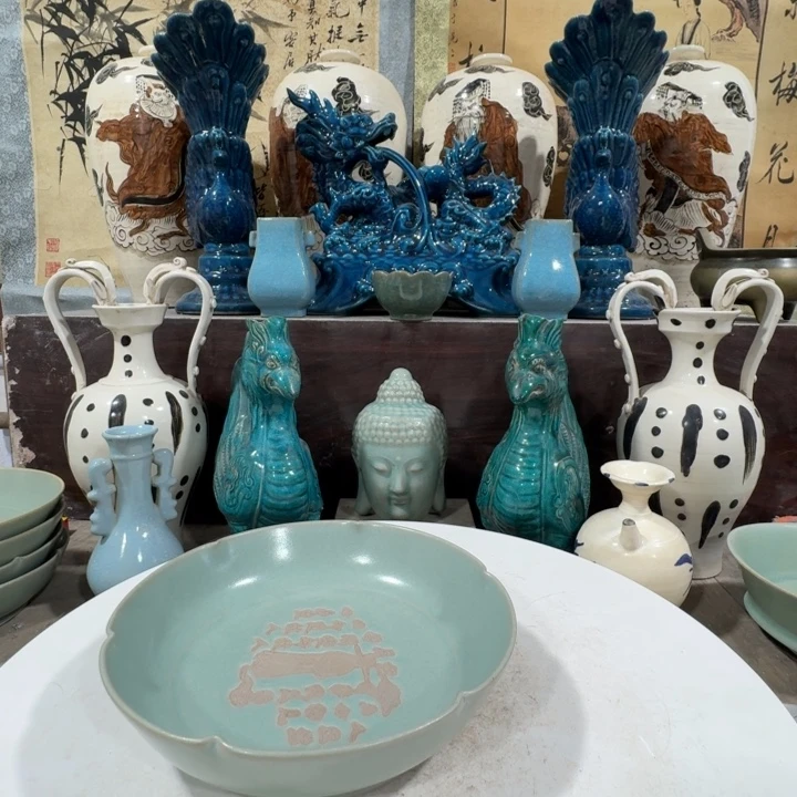 瓷片手工制作陶瓷摆件