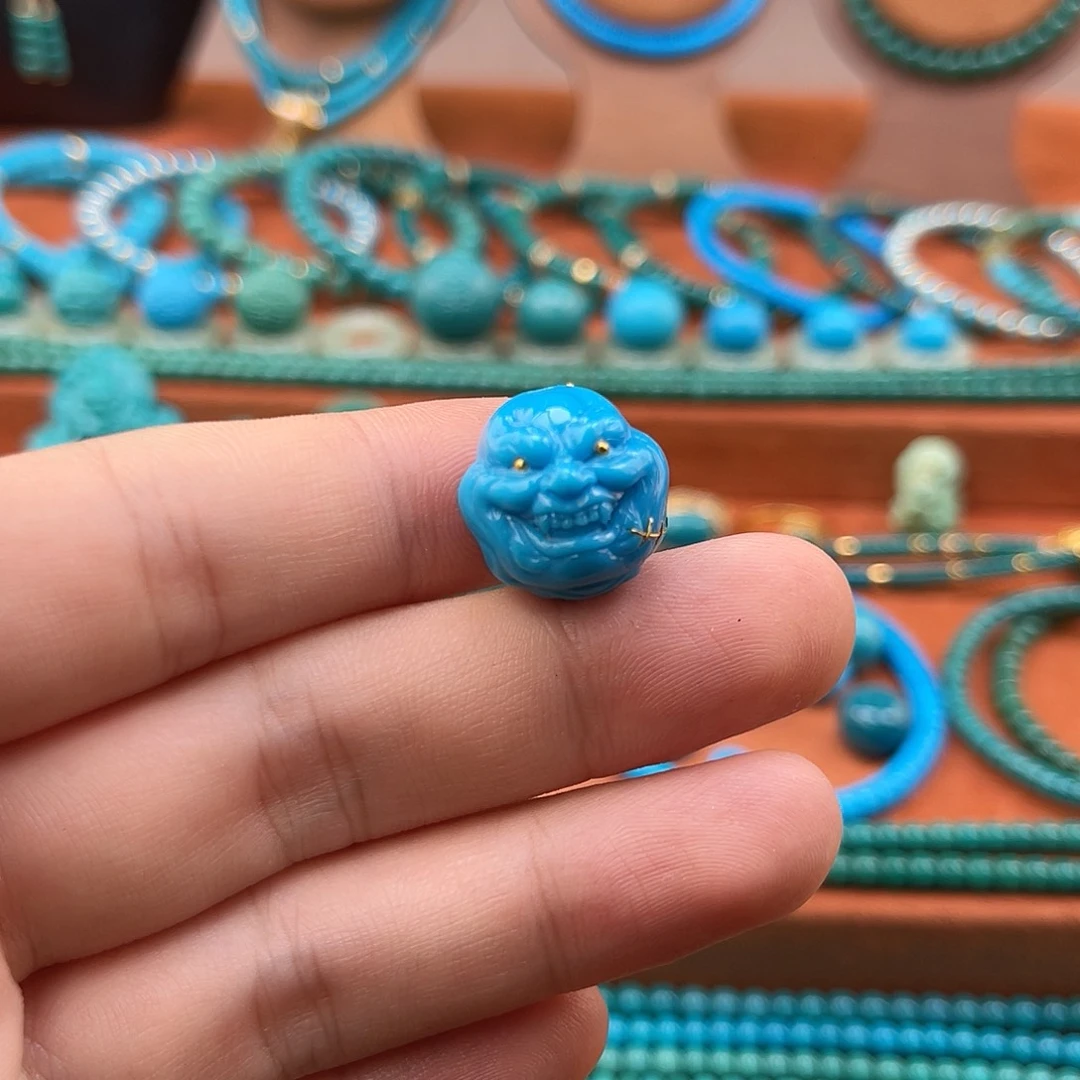 绿松石18K金镶嵌珠宝奇石