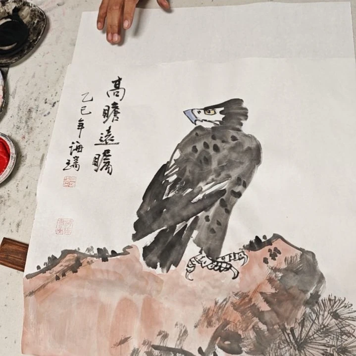 国画贾海瑞老师现场定制